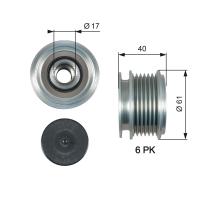 GATES OAP7013 - OAP7013 OVERRUNNING ALT.PULLEY