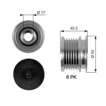 GATES OAP7057 - OAP7057 OVERRUNNING ALT.PULLEY
