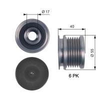GATES OAP7114 - OAP7114 OVERRUNNING ALT PULLEY