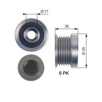GATES OAP7138 - OAP7138 OVERRUNNING ALT.PULLEY