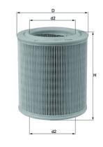 MAHLE FILTROS LX706 - FILTROS DE AIRE
