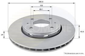 COMLINE ADC0352V - DISCO DE FRENO