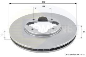 COMLINE ADC0521V - DISCO FRENO HONDA ACCORD 90-> 98,RO
