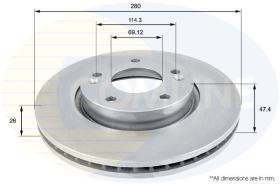 COMLINE ADC1041V - DISCO DE FRENO-SUST A ADC1082V