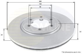 COMLINE ADC1080V - DISCO DE FRENO