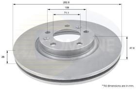 COMLINE ADC1550V - DISCO DE FRENO-SUST POR ADC2710V