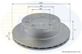 COMLINE ADC1610V - DISCO DE FRENO