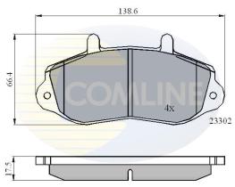 COMLINE CBP01021 - PASTILLA DE FRENO