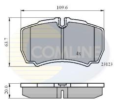 COMLINE CBP01034 - PASTILLA DE FRENO