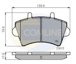 COMLINE CBP01035 - PASTILLA DE FRENO