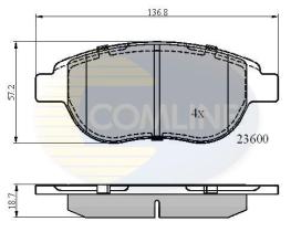 COMLINE CBP01038 - PASTILLA DE FRENO