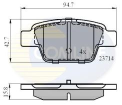 COMLINE CBP01039 - PASTILLA DE FRENO