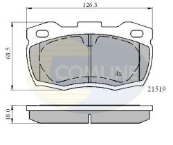 COMLINE CBP01052 - PASTILLA DE FRENO