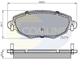 COMLINE CBP01110 - PASTILLA DE FRENO