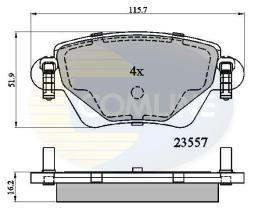 COMLINE CBP01114 - PASTILLA DE FRENO