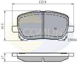 COMLINE CBP01132 - PASTILLA DE FRENO
