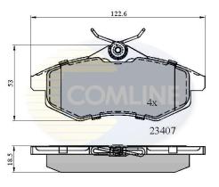 COMLINE CBP01145 - PASTILLA DE FRENO