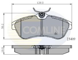COMLINE CBP01146 - PASTILLA DE FRENO