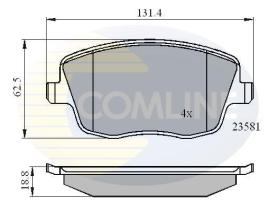COMLINE CBP01147 - PASTILLA DE FRENO