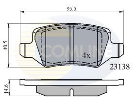 COMLINE CBP01149 - PASTILLA DE FRENO