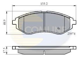 COMLINE CBP01186 - PASTILLA DE FRENO