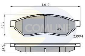 COMLINE CBP01190 - PASTILLA DE FRENO