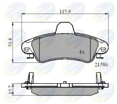 COMLINE CBP01235 - PASTILLA DE FRENO