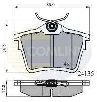 COMLINE CBP01252 - PASTILLA DE FRENO