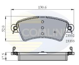 COMLINE CBP01549 - PASTILLA DE FRENO