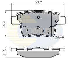 COMLINE CBP01557 - PASTILLA DE FRENO
