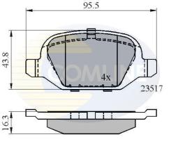 COMLINE CBP01559 - PASTILLA DE FRENO