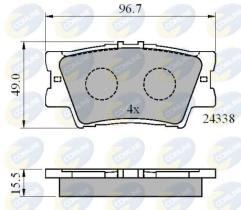 COMLINE CBP01581 - PASTILLA DE FRENO