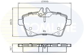 COMLINE CBP01592 - PASTILLA DE FRENO