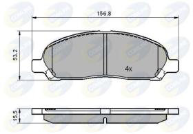 COMLINE CBP01606 - PASTILLA DE FRENO