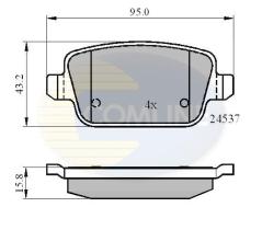 COMLINE CBP01610 - PASTILLA DE FRENO