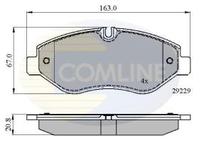 COMLINE CBP01616 - PASTILLA DE FRENO