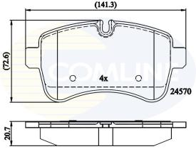 COMLINE CBP01617 - PASTILLA DE FRENO