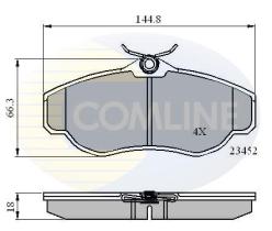 COMLINE CBP0162 - PASTILLA DE FRENO