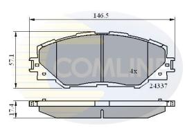 COMLINE CBP01625 - PASTILLA DE FRENO