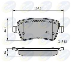 COMLINE CBP01630 - PASTILLA DE FRENO
