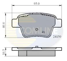 COMLINE CBP01658 - PASTILLA DE FRENO