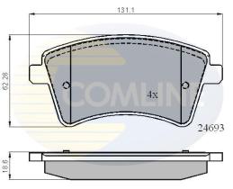 COMLINE CBP01707 - PASTILLA DE FRENO