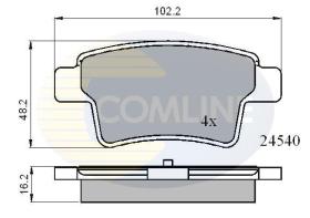 COMLINE CBP01713 - PASTILLA DE FRENO