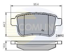 COMLINE CBP01715 - PASTILLA DE FRENO