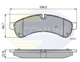 COMLINE CBP01727 - PASTILLA DE FRENO