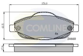COMLINE CBP01765 - PASTILLA DE FRENO
