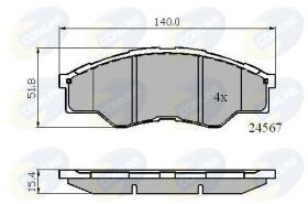 COMLINE CBP01773 - PASTILLA DE FRENO