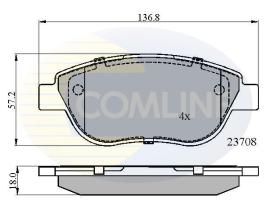 COMLINE CBP01783 - PASTILLA DE FRENO