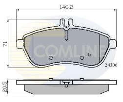 COMLINE CBP01786 - PASTILLA DE FRENO