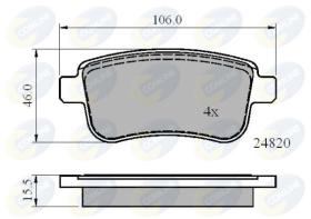 COMLINE CBP02014 - PASTILLA DE FRENO